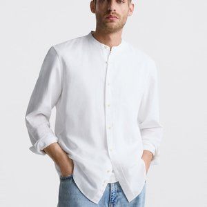 Zara Long Sleeve Shirt, Mandarin Collar